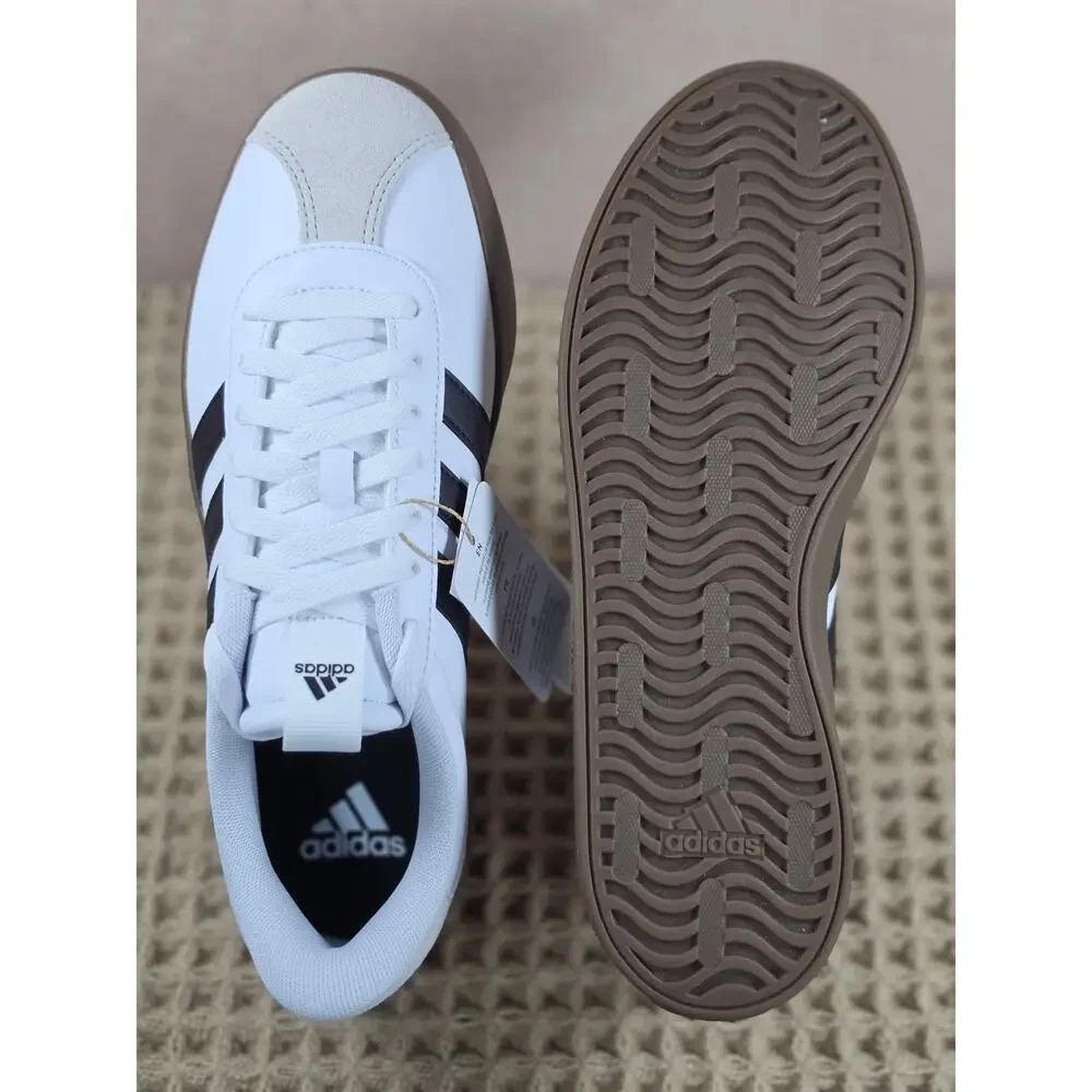 Adidas VL Court 3.0 Men’s 8 White Black Gum – Brand New